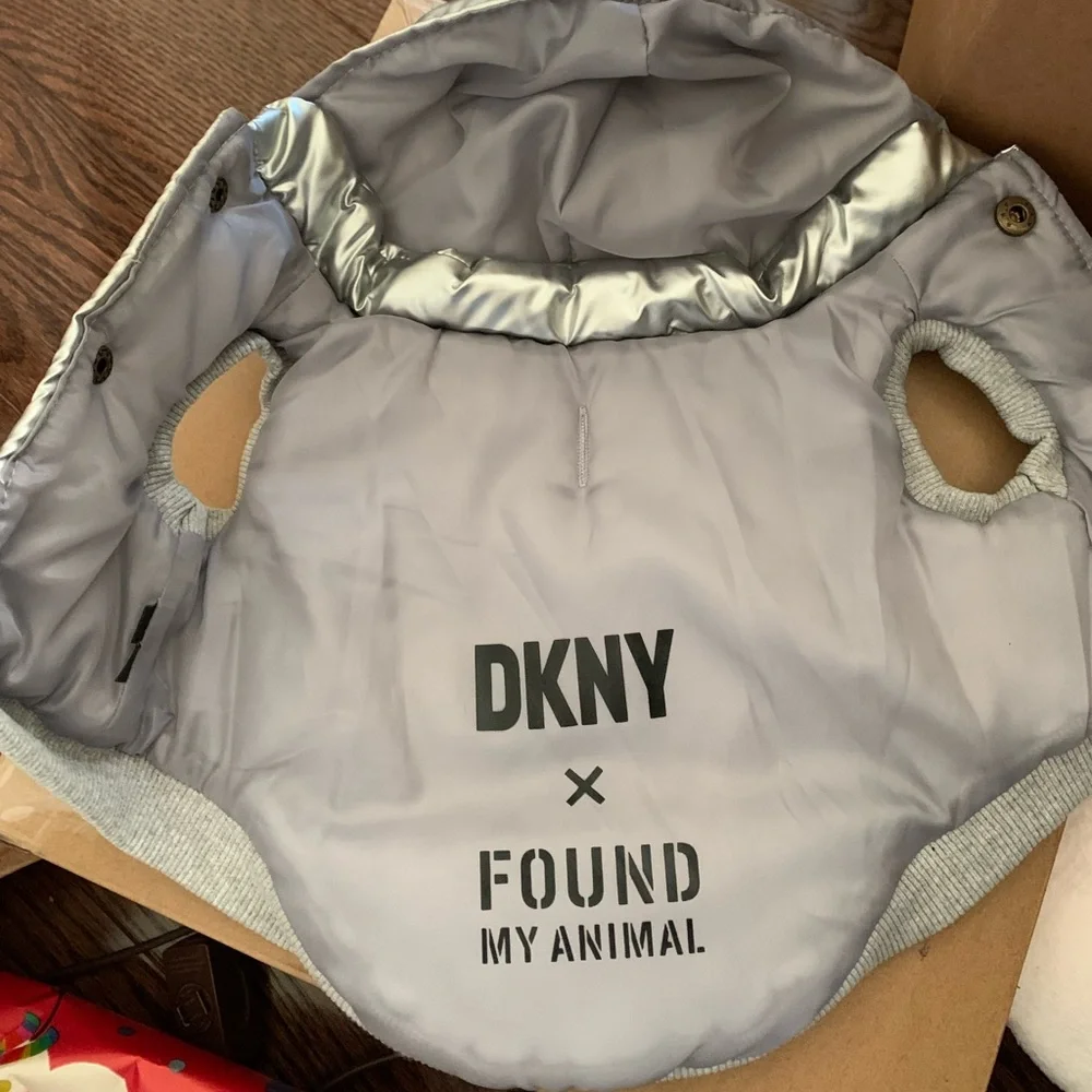 DKNY Metallic Gold Dog Coat